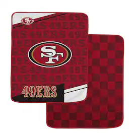 Pegasus - San Francisco 49ers 60" x 70" Diagonal Ghost Checkered Double-Sided Blanket - Multicolor