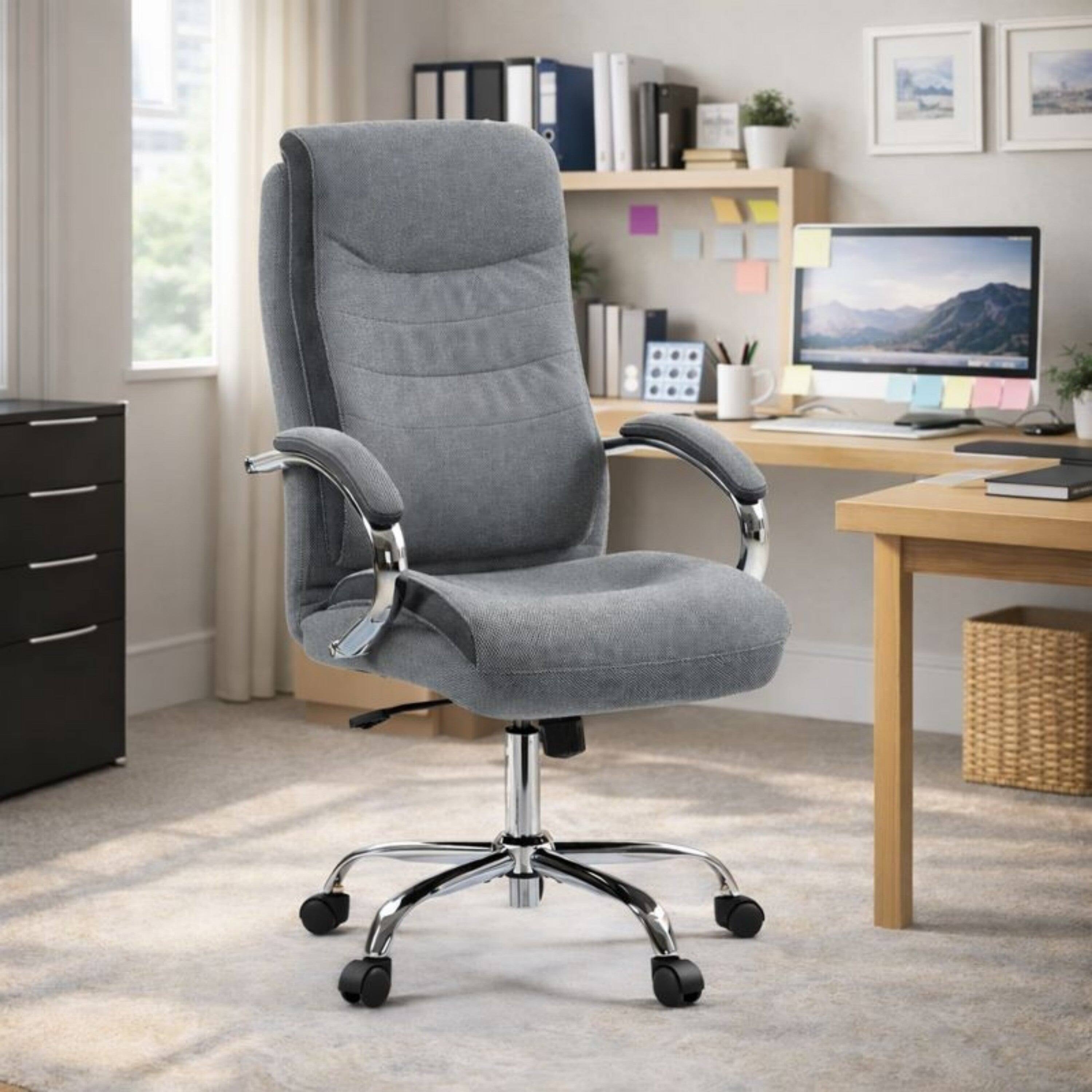 Alt View 2. Boyel Living - High Back Ergonomic Adjustable Office Chair Grey - Gray.