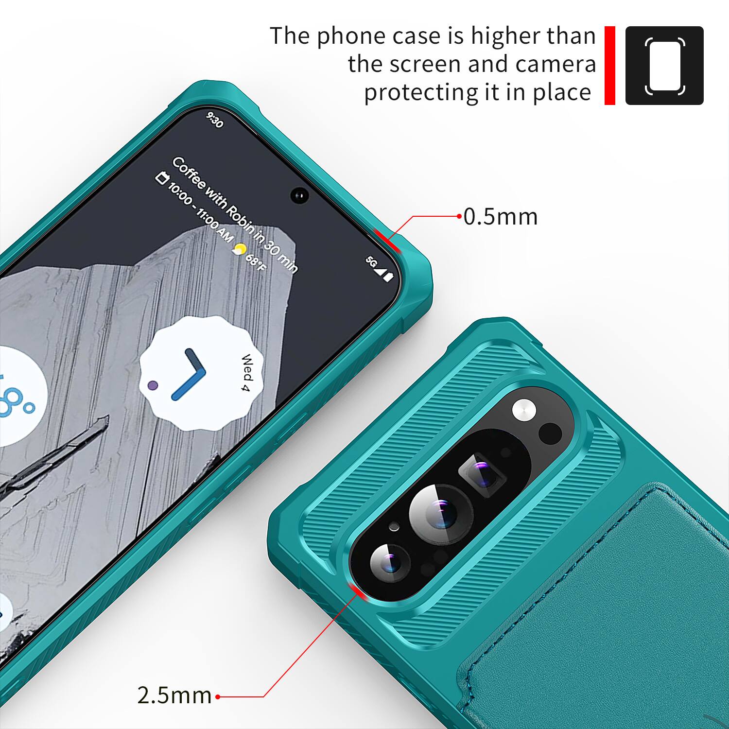 Dteck For Google Pixel 11 Pro/11 Wallet Case, Flip Card Slots Magnetic ...