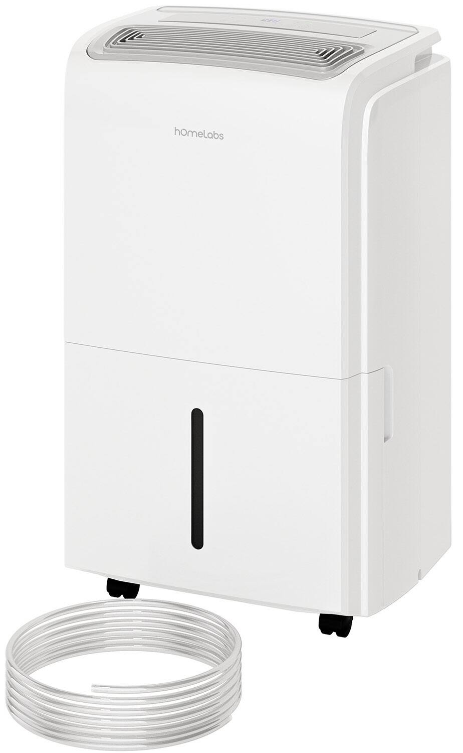 hOmeLabs - 50 Pint Dehumidifier with Pump for up to 4000 Sq Ft Rooms - White