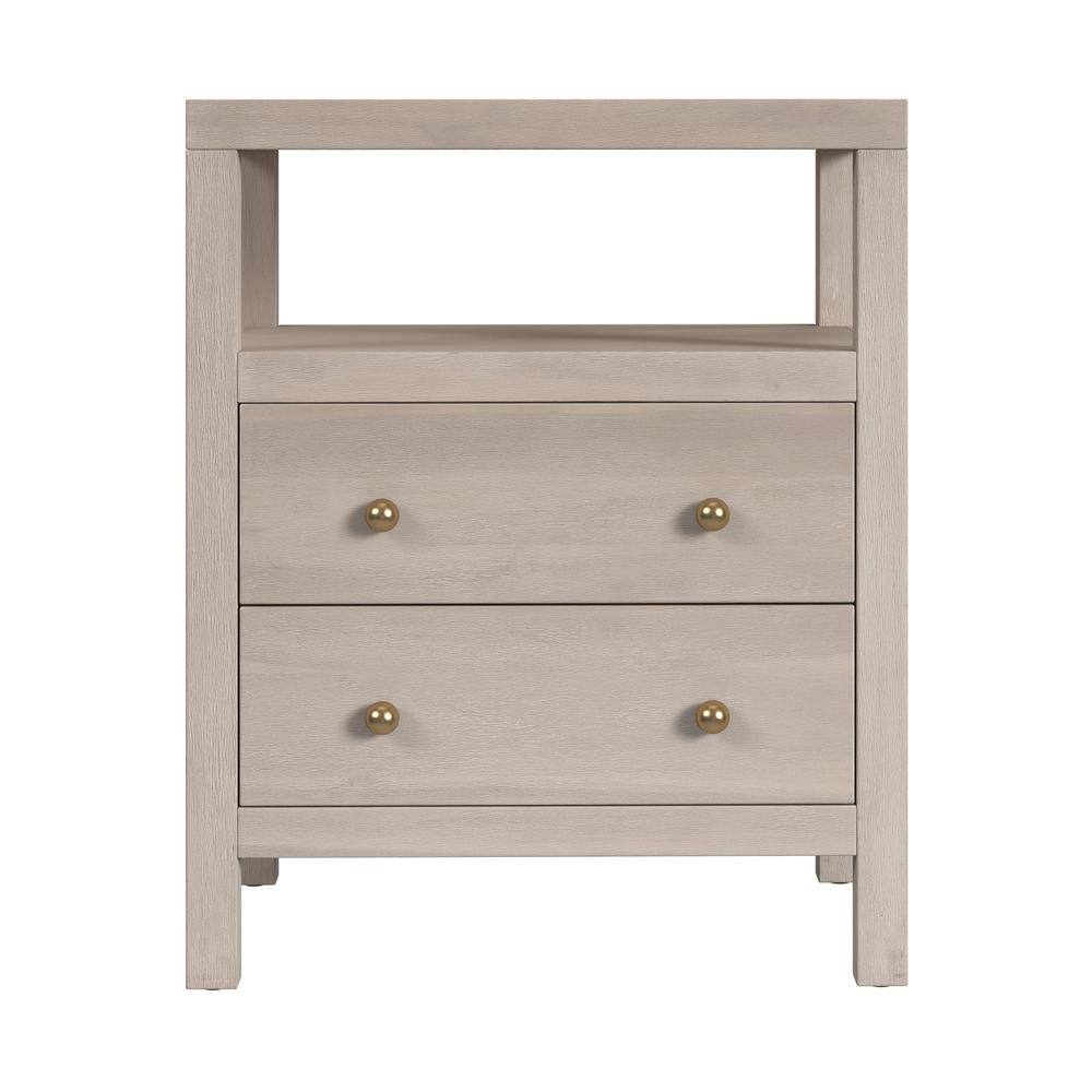 Butler Specialty Nora 2 Drawer Nightstand Taupe - Best Buy