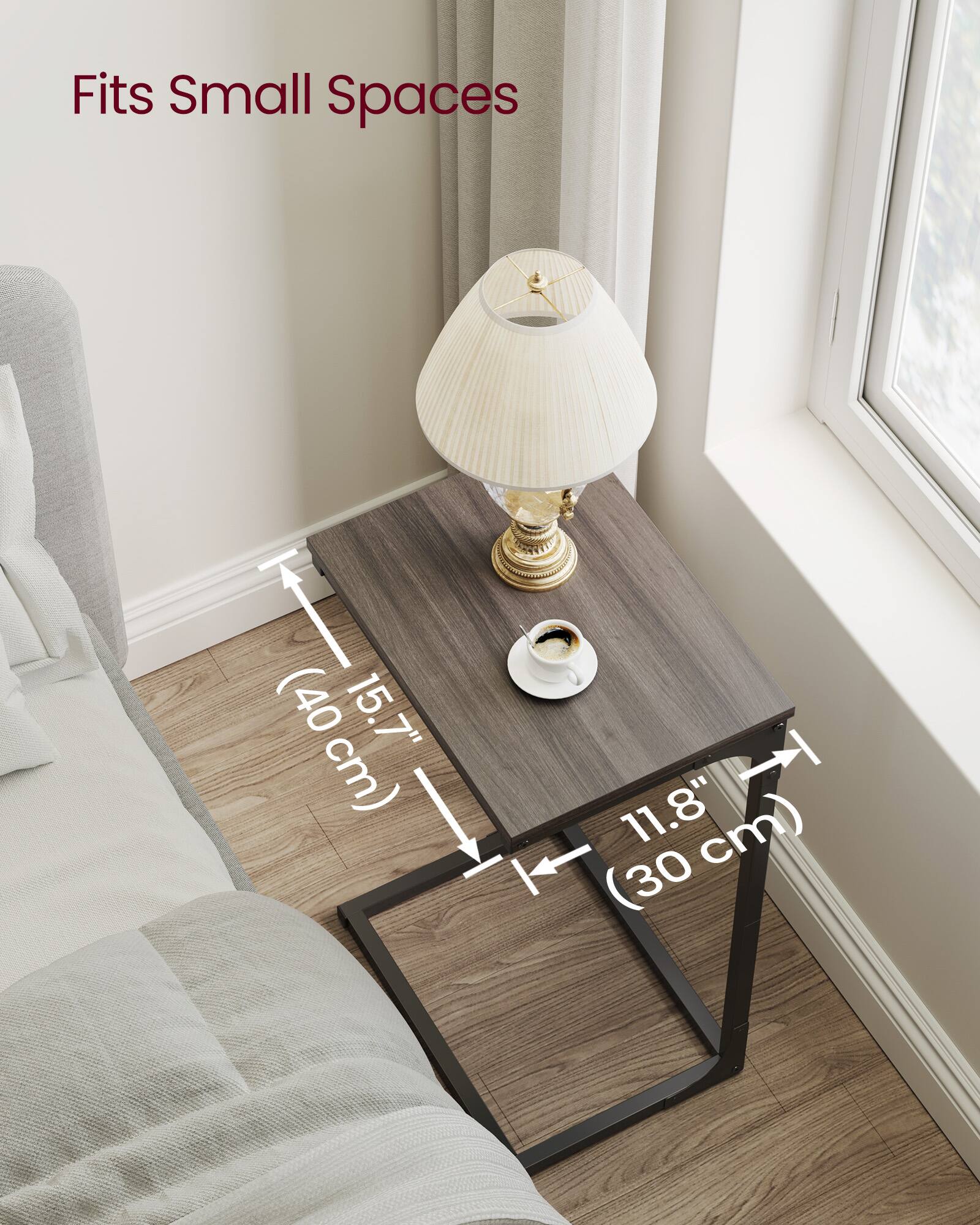 Fits Small Spaces  
(40 cm) 15.7"  
(30 cm) 11.8"