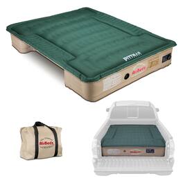 Pittman Outdoors - Truck Bed Air Mattress with Pump for Standard Truck Beds, 6' - Green/Tan