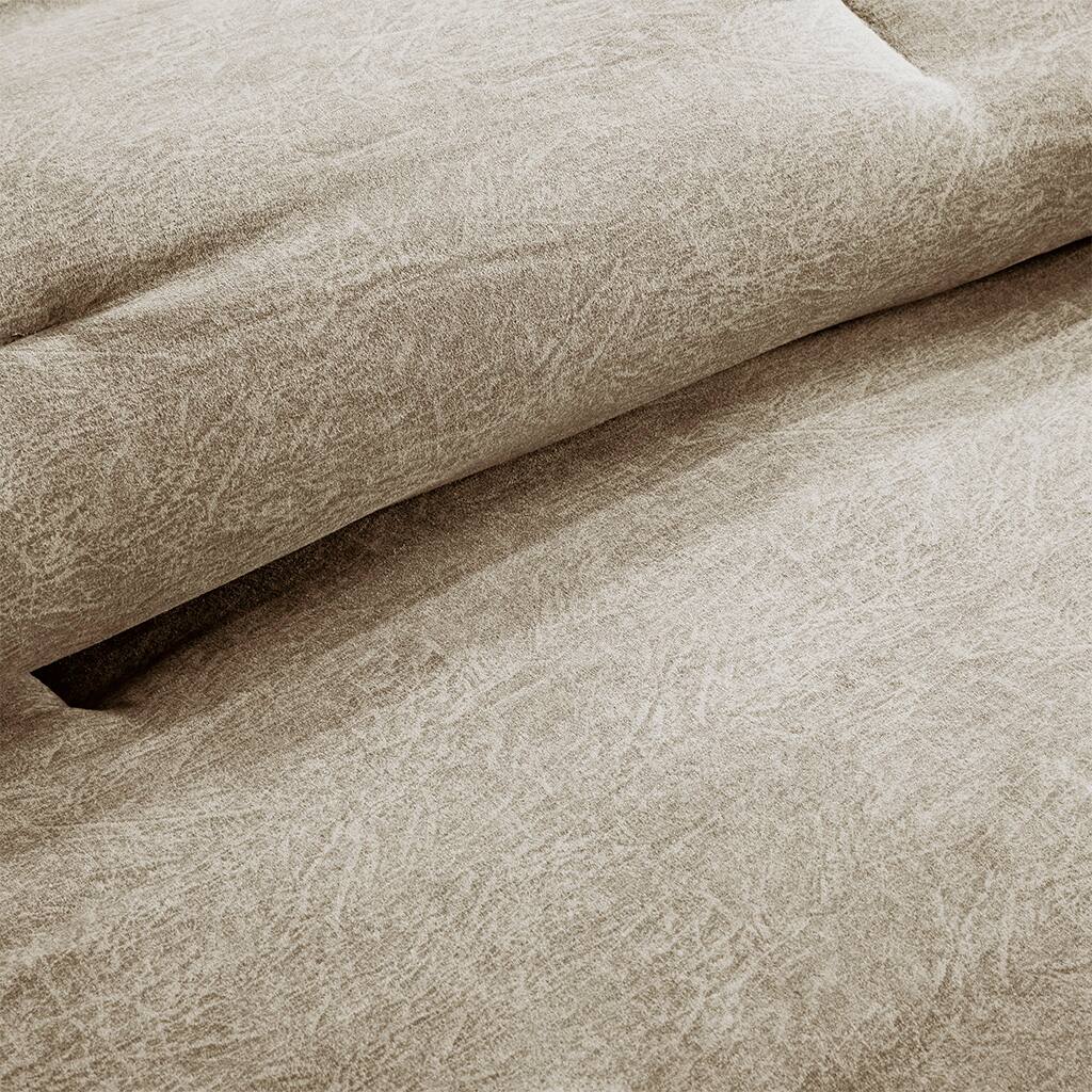 Alt View 5. Gracie Mills - Gracie Mills Maldonado 7-Piece Rustic Faux Suede Comforter Set - Tan.