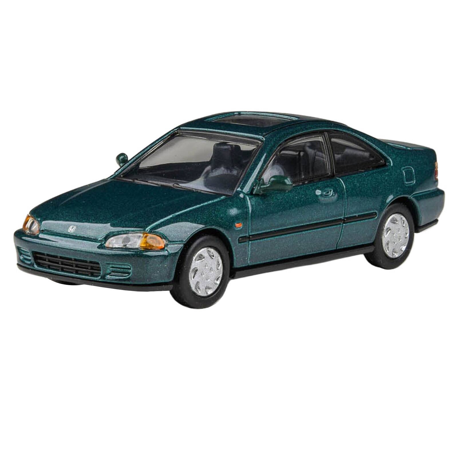 Alt View 3. Paragon - 1995 Honda Civic Coupe EJ1 Paradise Blue Green Metallic with Sunroof 1/64 Diecast Model Car by Paragon Models.