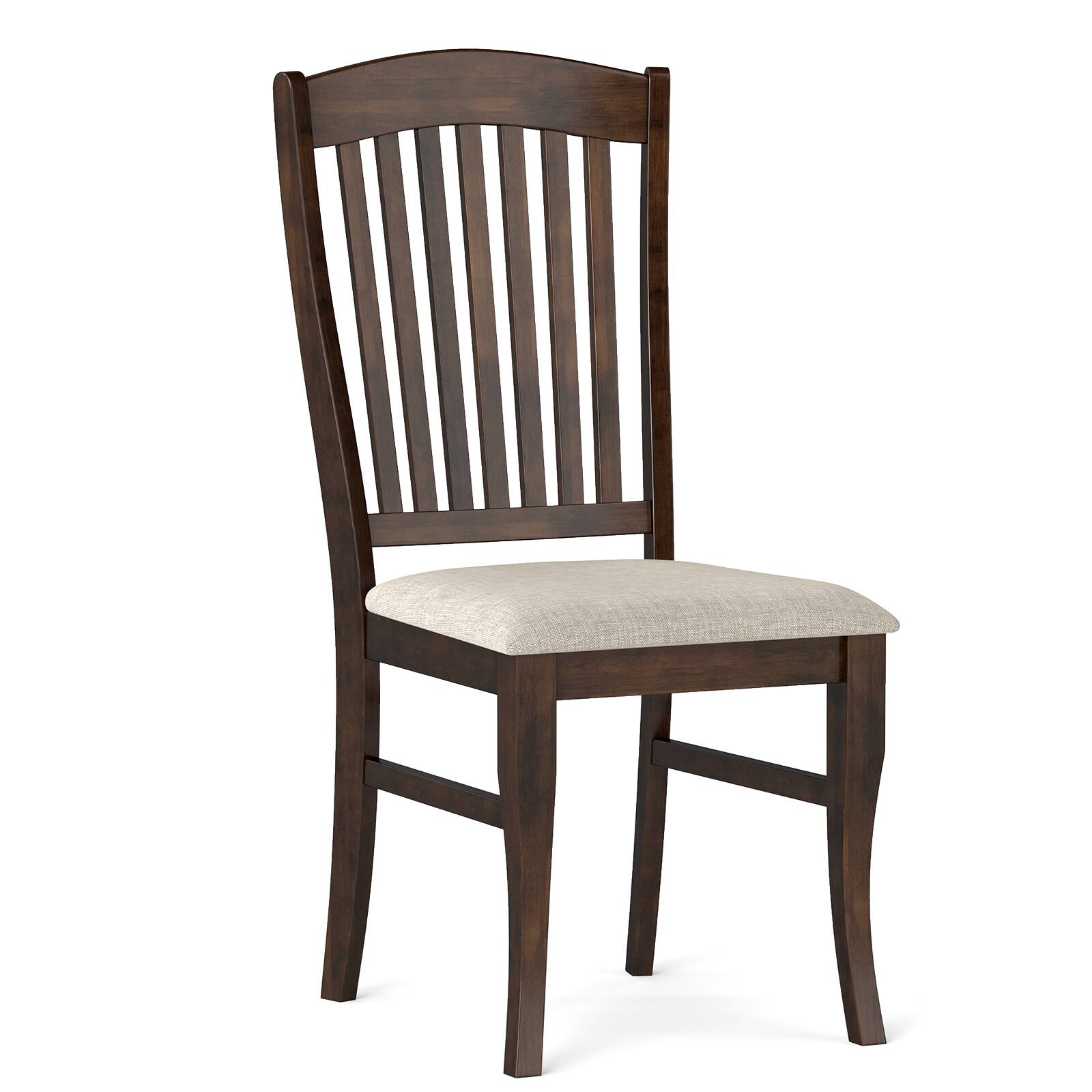 Alt View 7. Gymax - Gymax Dining Chairs Set of 2 w/ Faux Leather Upholstered Seat Rubber Wood Frame - Brown.