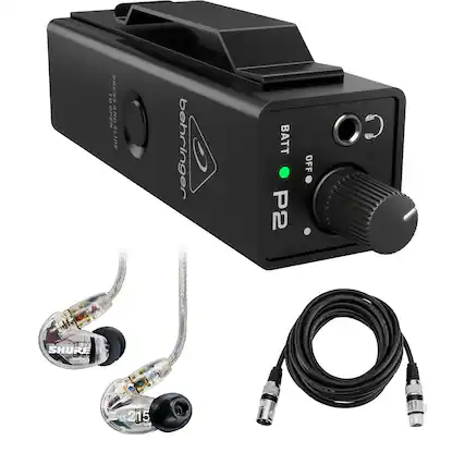 OT PREES OPEN AND SLIDE
behringer BATT P2 OFF
O5 2 CH
SHURE SE 215