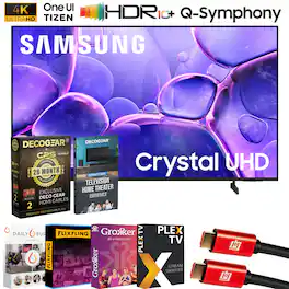Samsung - 50" U8000F Crystal UHD 4K Smart TV (2025) + 26 Month Extended Warranty Protection Plan Bundle + Movies Streaming 2020