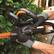 Left. WORX - 24" Electric Hedge Trimmer with Rotating Handle - Black.