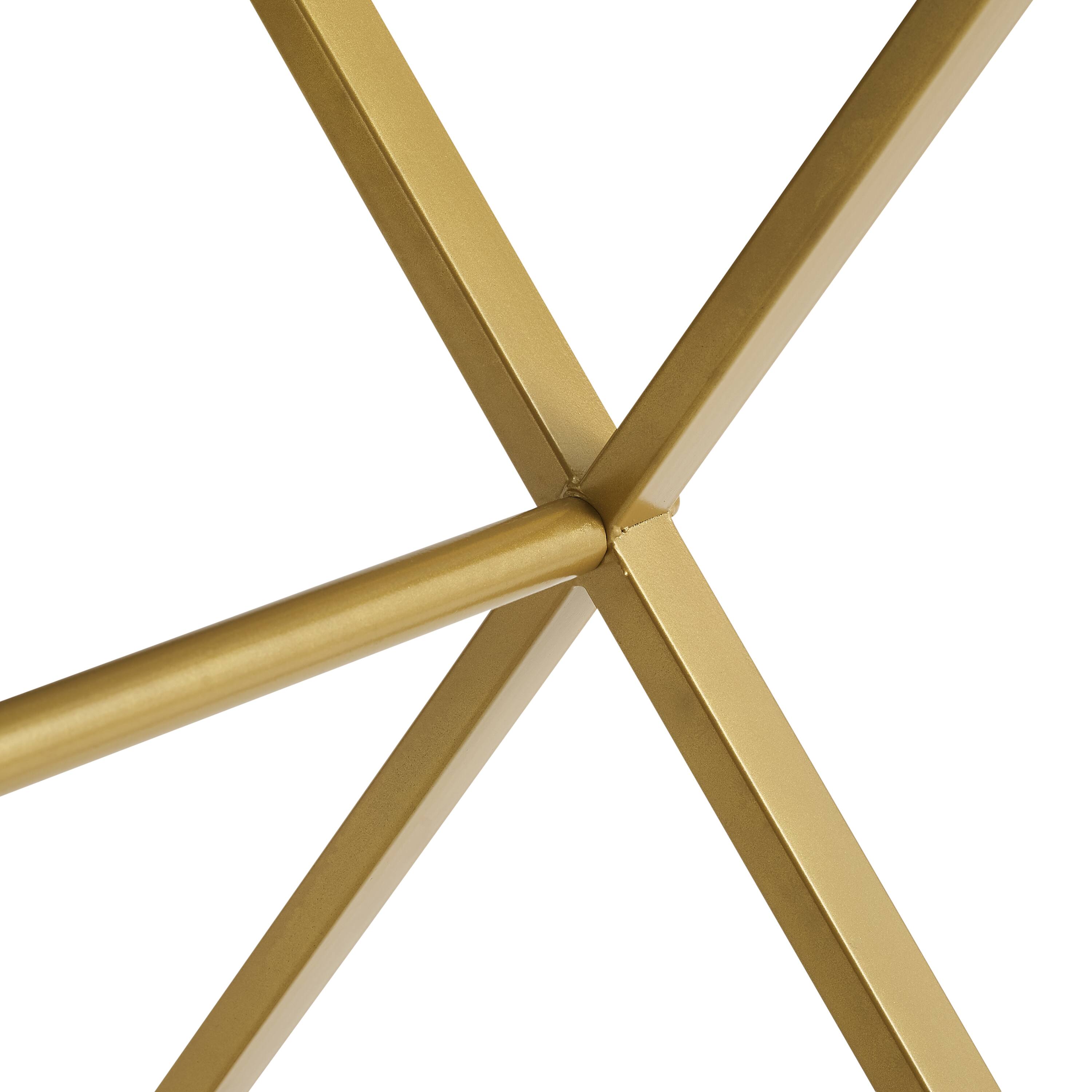 Alt View 13. Linon Home Décor - Edmore Two-Drawer Campaign Desk - Gray & Gold.