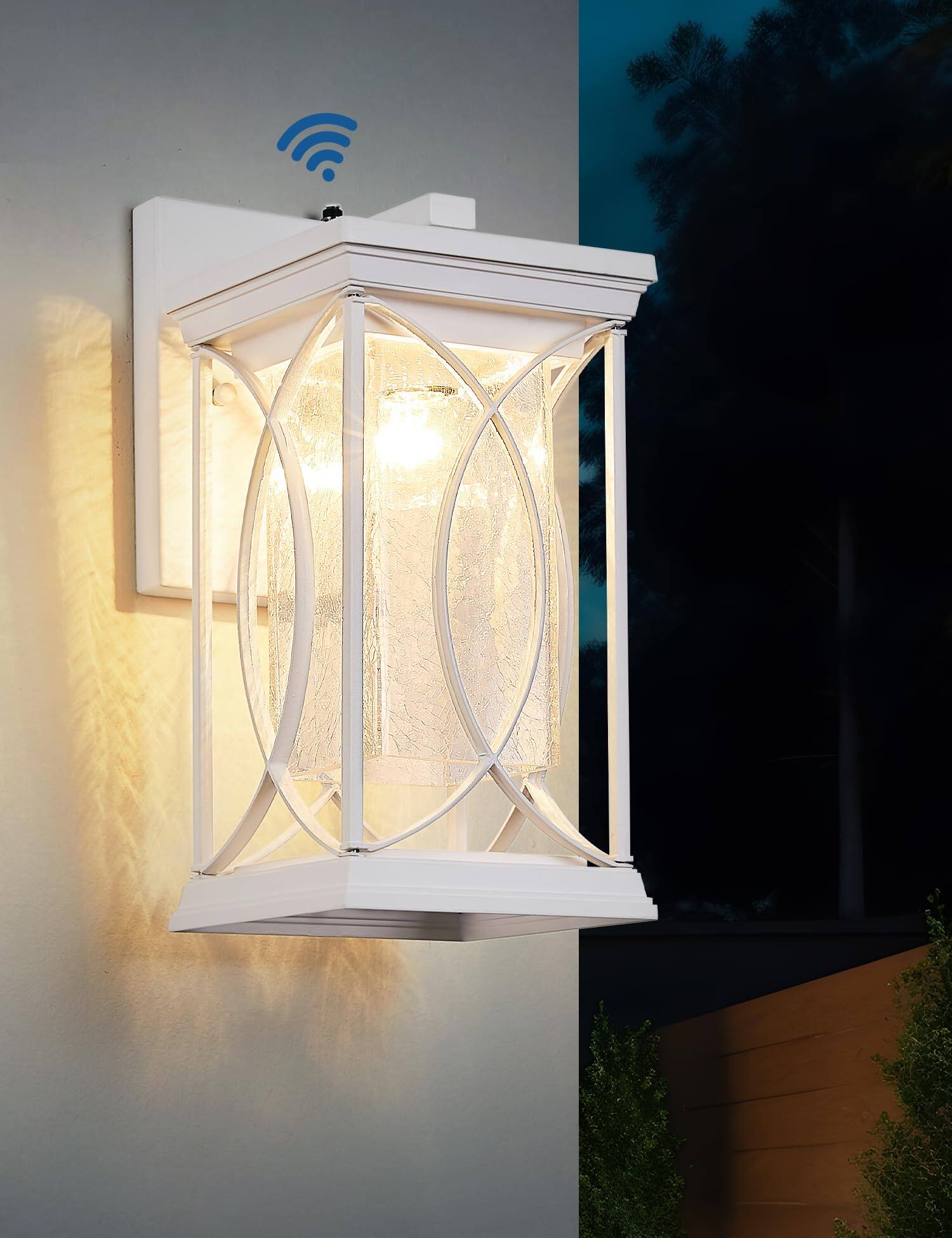 Large & dusk to dawn sensor【White】