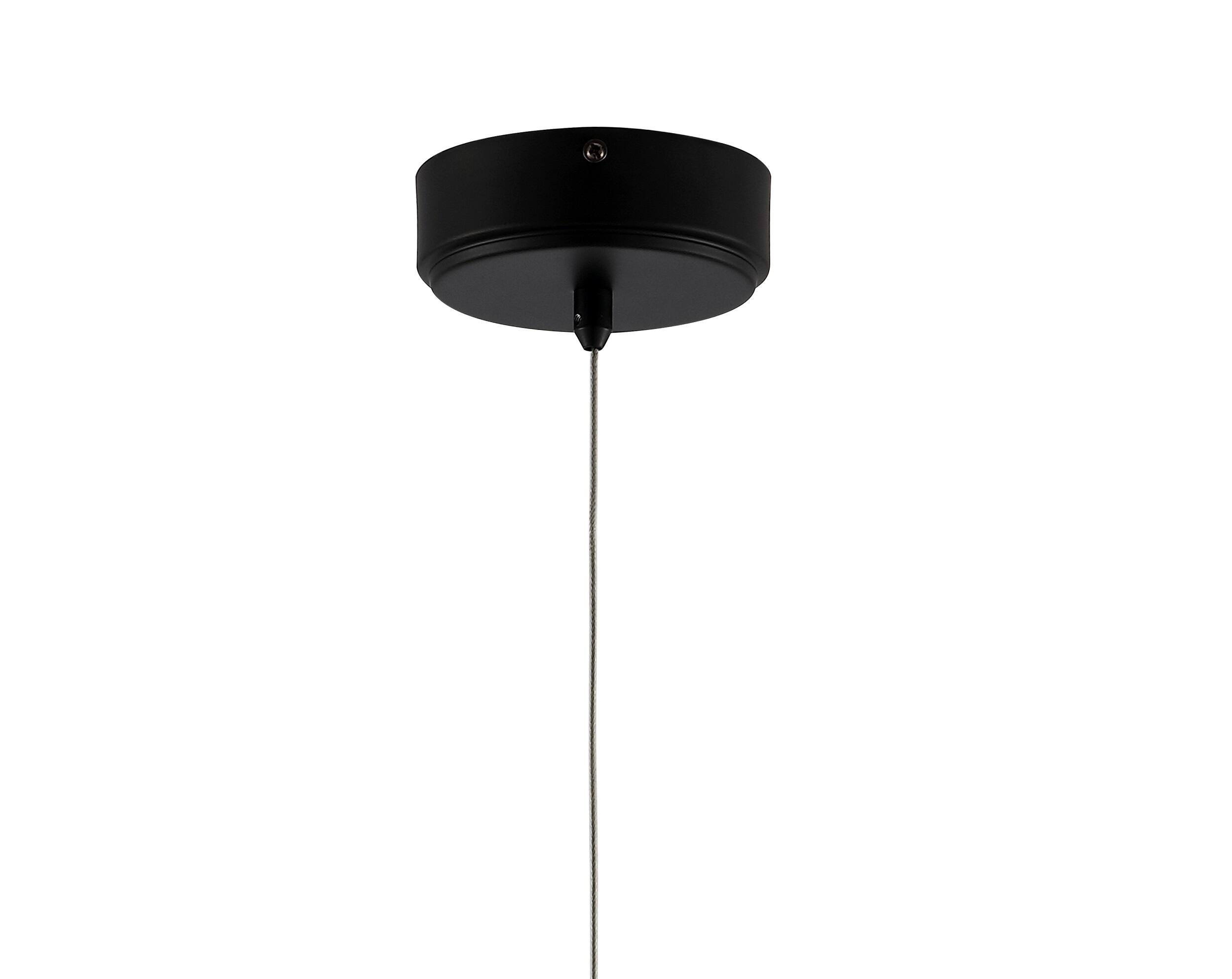 Alt View 4. Jonathan Y - Bolha 4.75" 1-Light Bubble Acrylic/Iron Modern Minimalist Integrated LED Pendant, Black - Black.