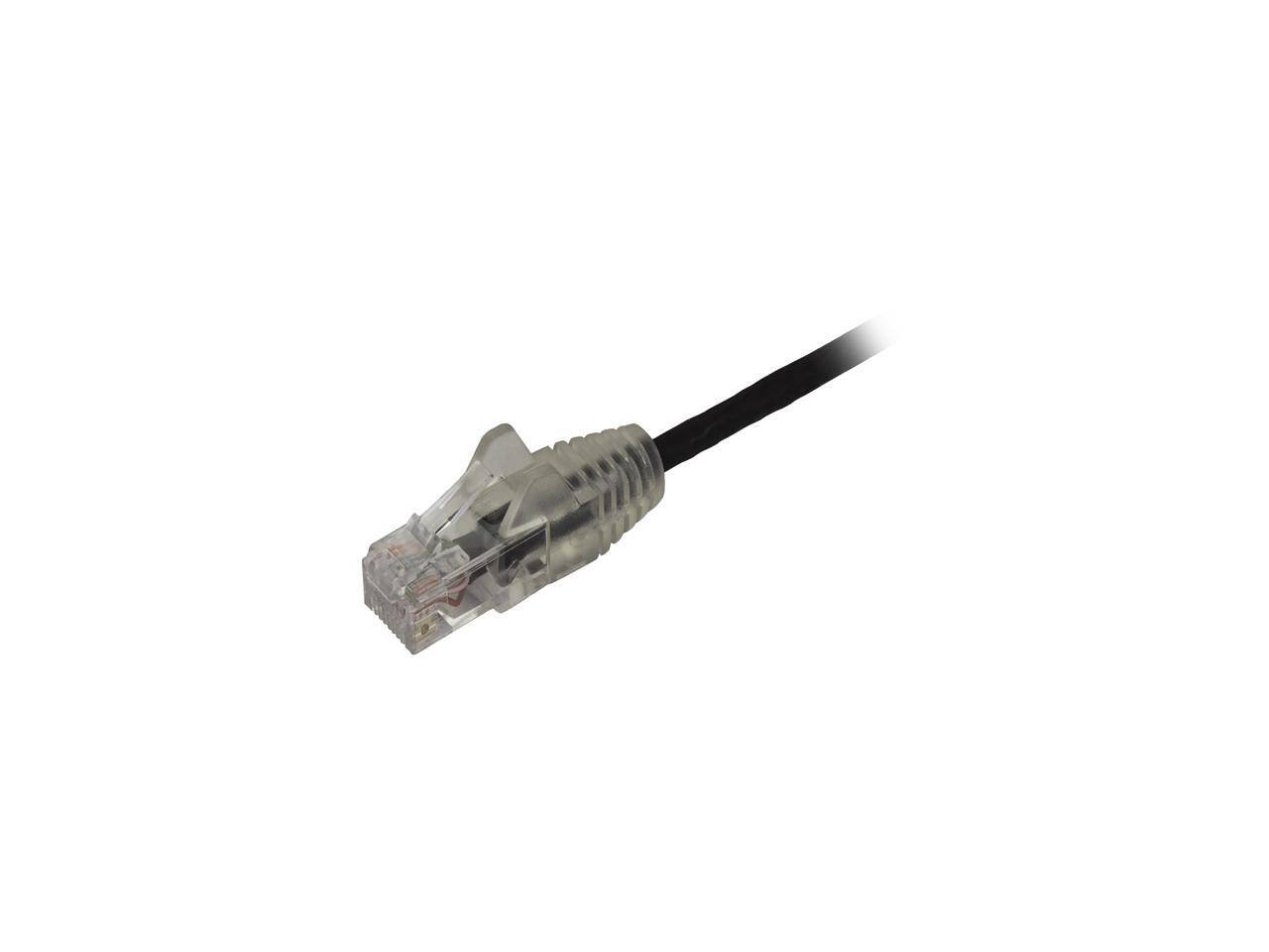 Alt View 1. StarTech.com - StarTech N6PAT6BKS Cat6 Ethernet Cable, 6 ft, Black, Slim, Snagless RJ45.