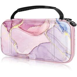 Kitcheniva - Portable Protective Case For Nintendo Switch Lite With Card Slots - Glittering Marble