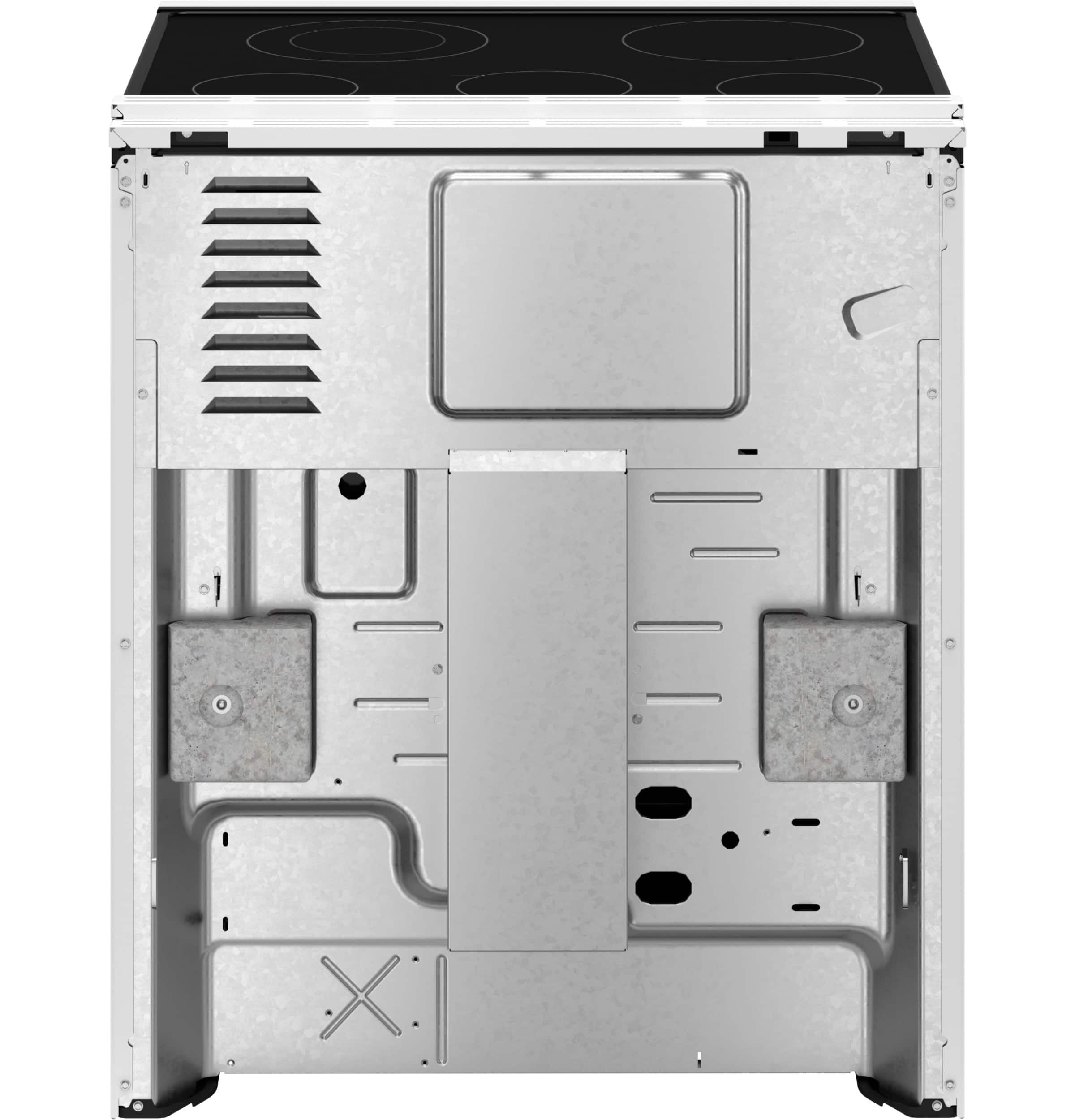 Alt View 19. GE - 5.3 Cu. Ft. Slide-In Electric Range with Self-Clean and Steam Cleaning Option and Crisp Mode - White.