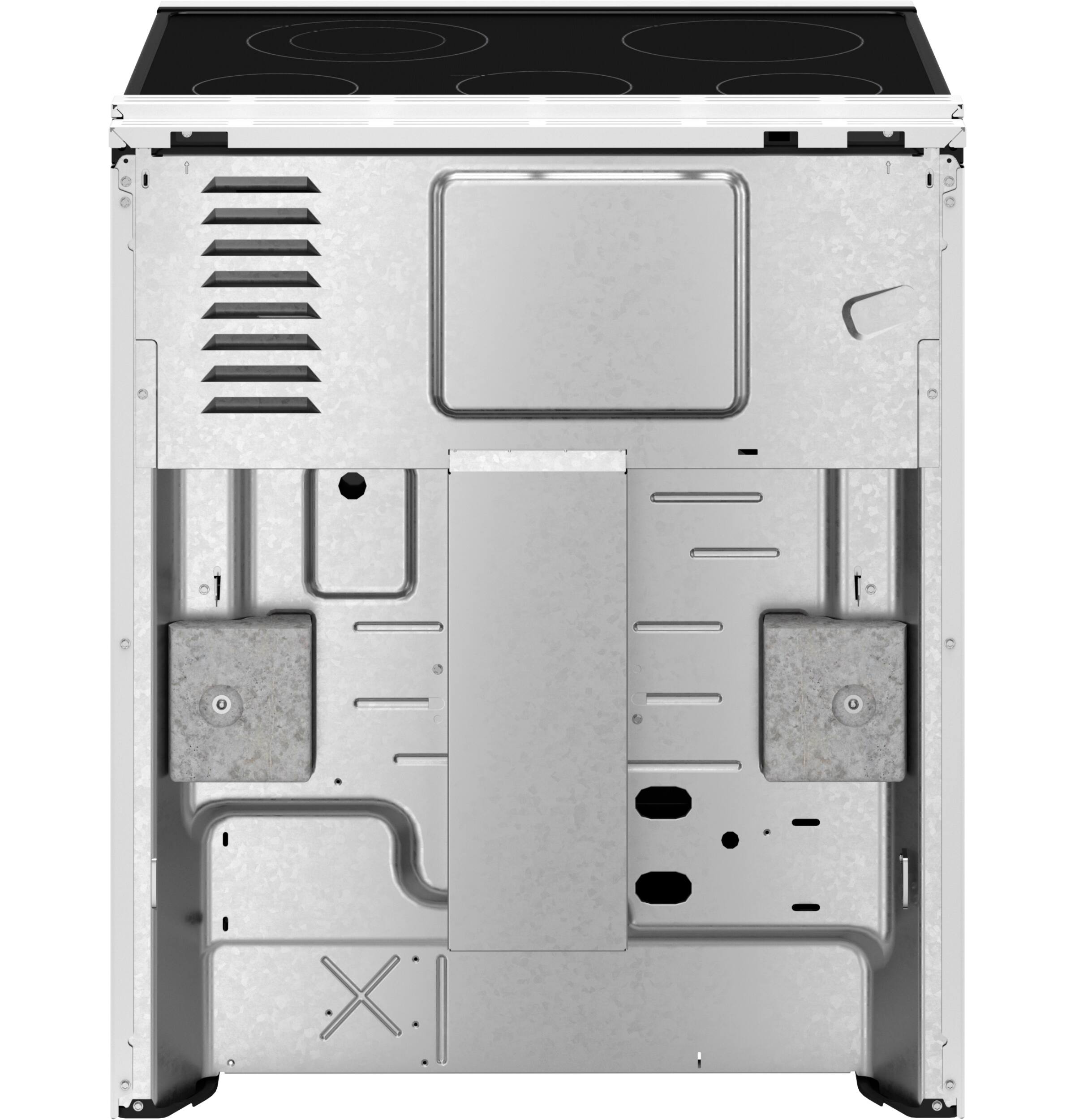 Alt View 19. GE - 5.3 Cu. Ft. Slide-In Electric Range with Self-Clean and Steam Cleaning Option and Crisp Mode - White.