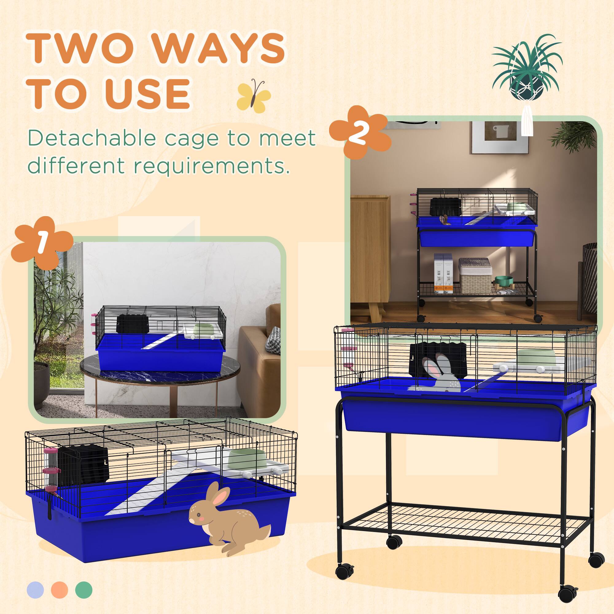 TWO WAYS TO USE  
Detachable cage to meet different requirements.  

1  
2