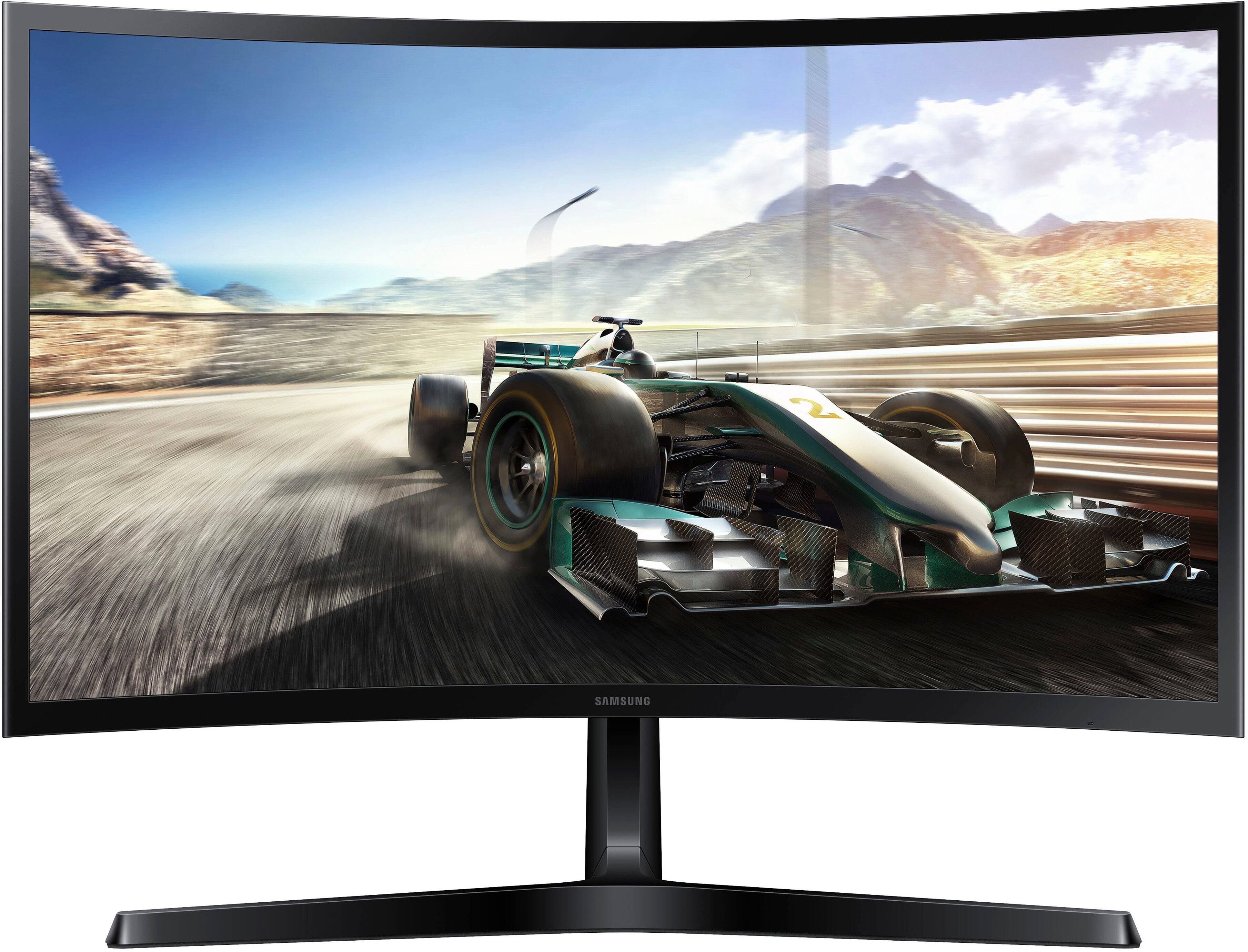 Alt View 24. Samsung - 24" S3 (S36GD) LED FHD 100Hz Curved Monitor (HDMI, D-sub) - Black.