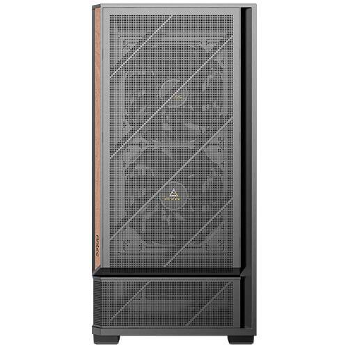 Angle. Antec - Antec P30 AIR, 3+2 PWM Fans, Metal Mesh & Wood, 360mm Radiator Support, Type-C 3.2 Gen 2 ATX Case - Black.