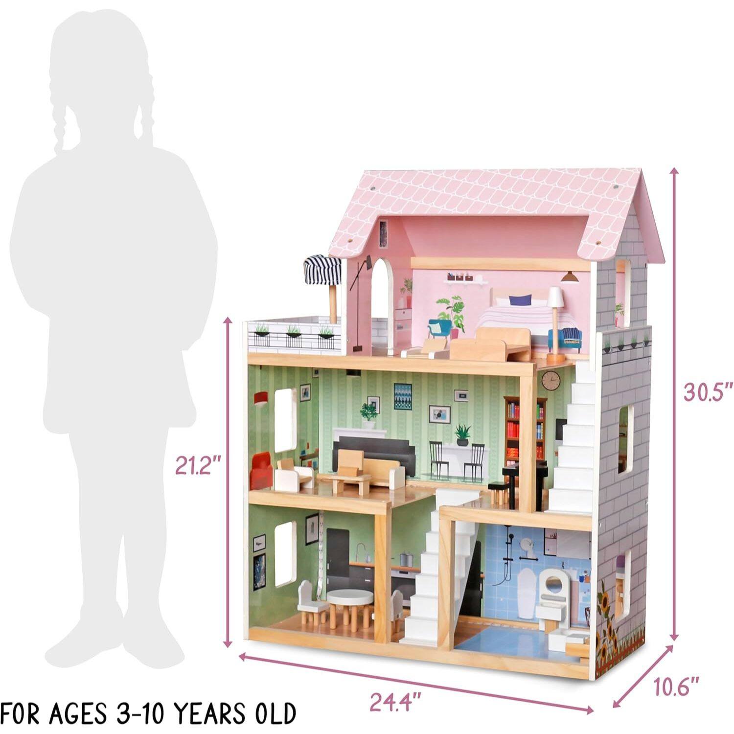 A HHI 0ida  
30.5" x 21.2"  
FOR AGES 3-10 YEARS OLD  
24.4" x 10.6"