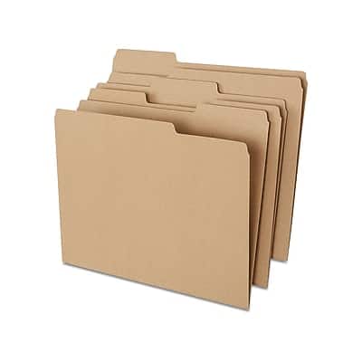 Staples - 100% Recycled File Folder, 1/3-Cut Tab, Letter Size, Kraft, 100/Box (ST756044-CC) - Natural Brown price history on PriceWatchPro