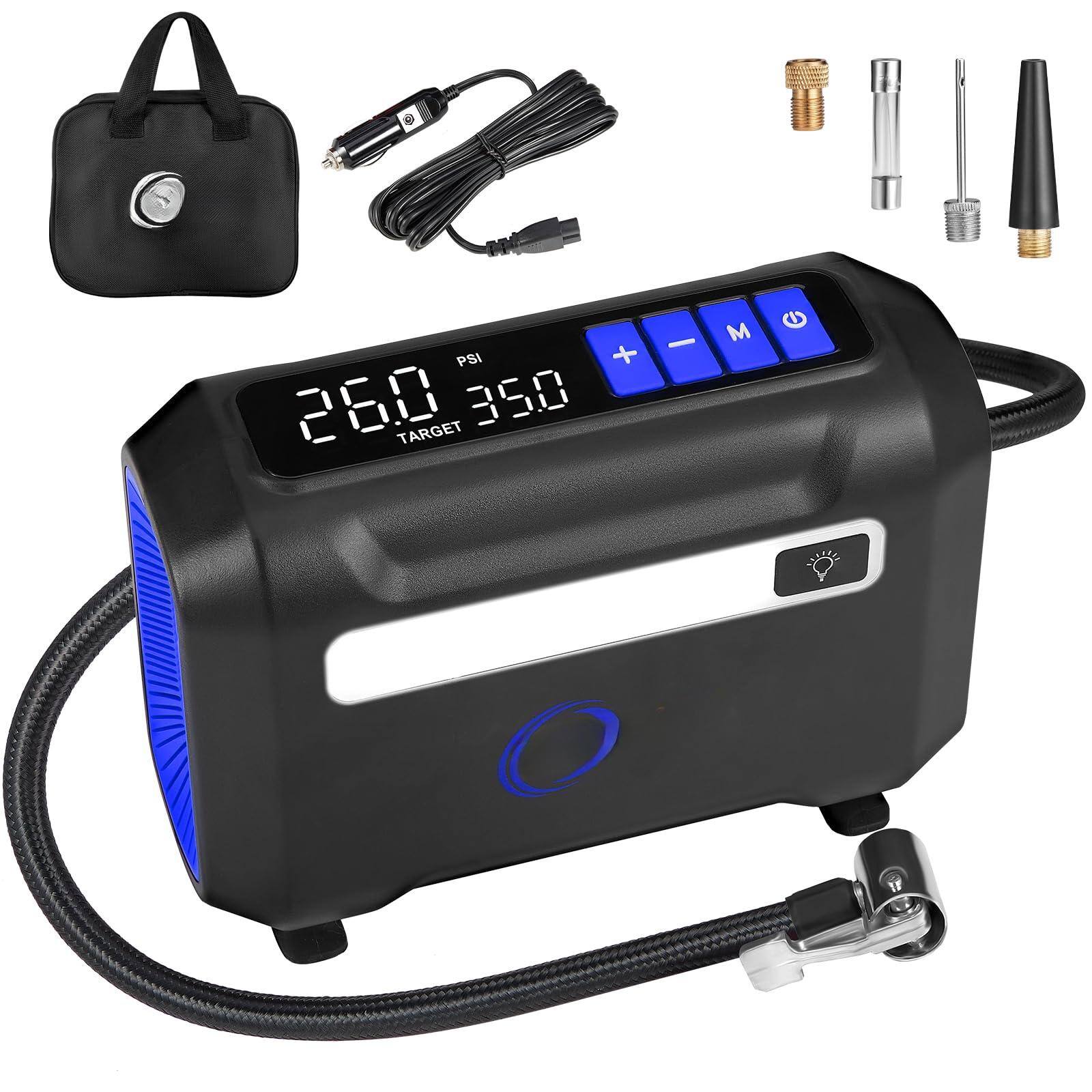 Fabibe R8 Tire Inflator Portable Air Compressor Dc 12v With Large Dual ...