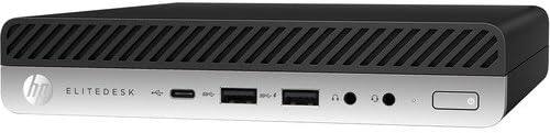 Angle. HP - HP EliteDesk 800 G3 Mini Desktop PC, Intel Quad-Core i7-6700T up to 3.6G, 16G DDR4, 256G SSD, 600M WiFi, Windows 11 PRO - Black.