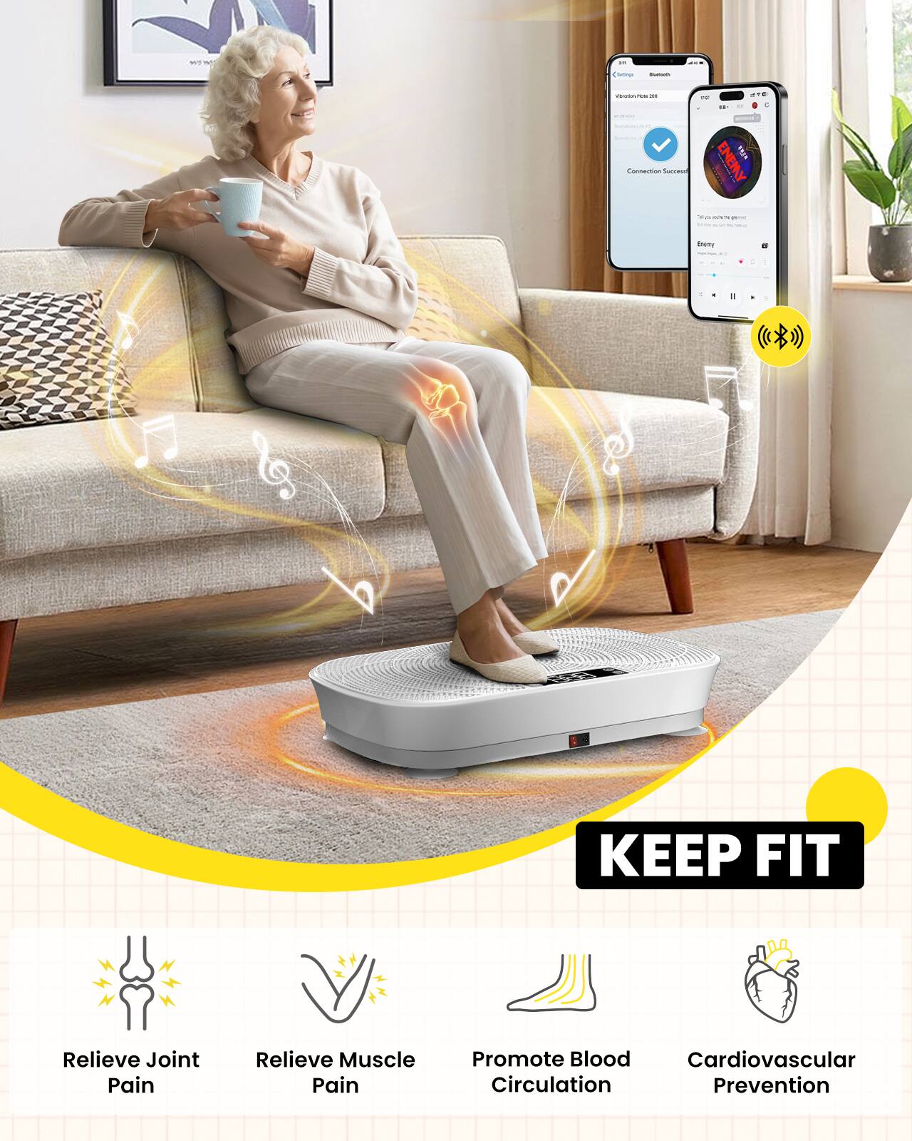- - - - - - .. - min Suea ENEMY wThe - - - - - - - Dery 1 () KEEP FIT Relieve Joint Pain Relieve Muscle Pain Promote Blood Cardiovascular Circulation Prevention