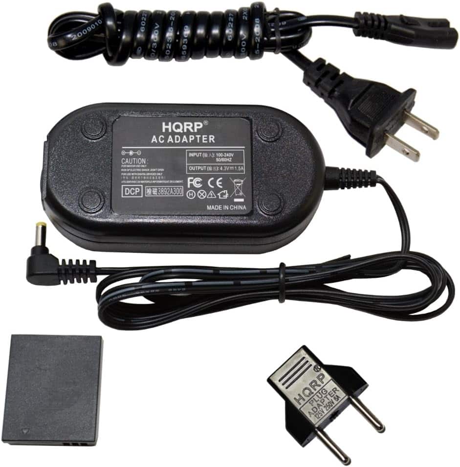HQRP - AC Adapter for Canon PowerShot SX540 HS, SX530 HS, SX710 HS, SX610 HS, SX700 HS, IXUS 105, 200 is, 210 Camera