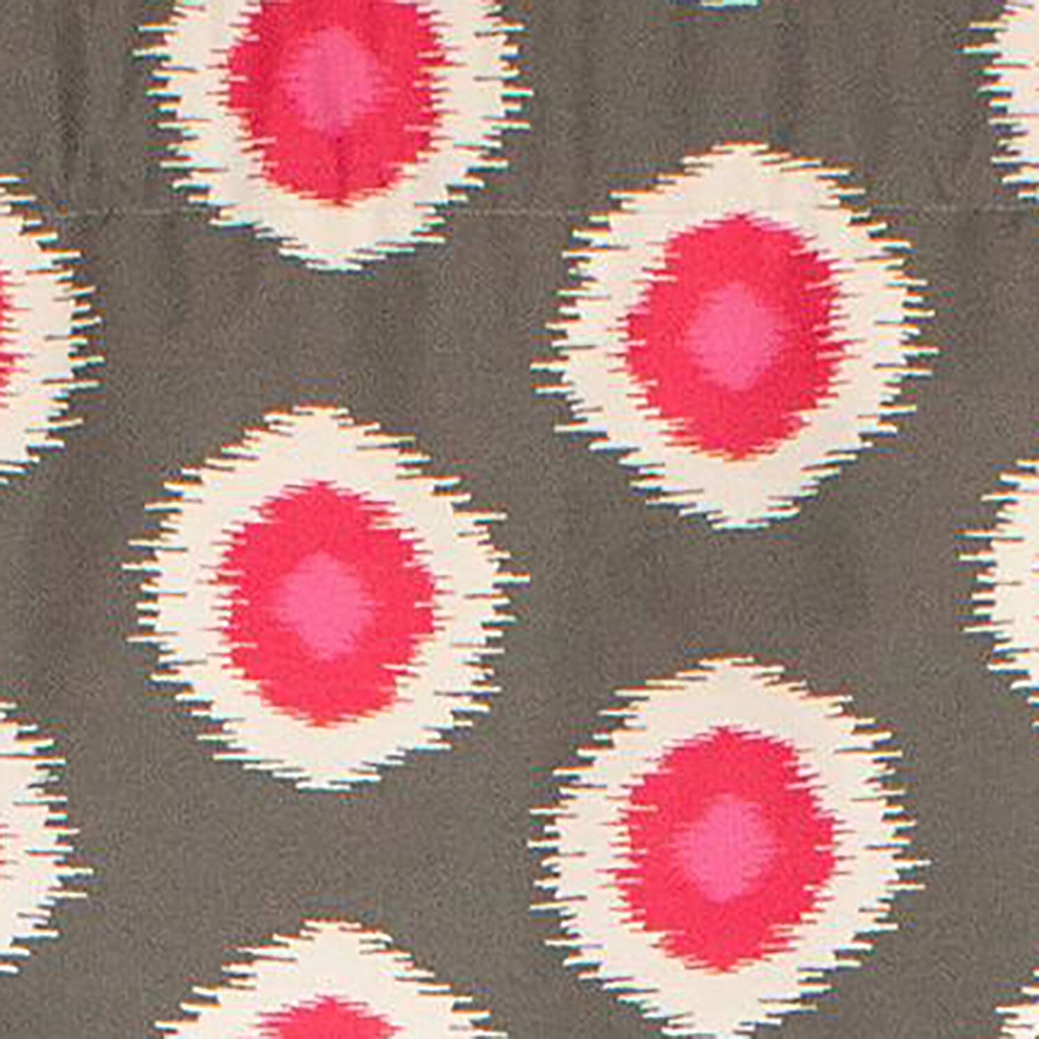 Left. RLF Home - RLF Home Ikat Domino Cornice Window Treatment Valance Fits up to 48"W 3" Rod Pocket 50" x 17" Flamingo - Flamingo.