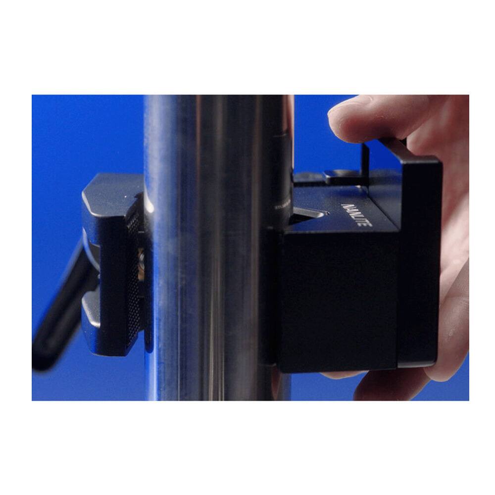 Angle. NANLITE - Nanlite Quick Release Super Clamp for Forza 720, 500 II, and 300 II (Black) - Black/Black.