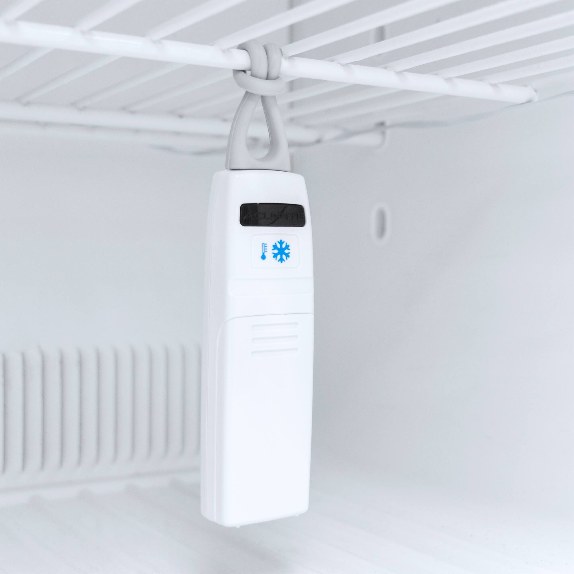 Alt View 3. AcuRite - Digital Refrigerator and Freezer Thermometer with Wireless Sensors - Stainless Steel.