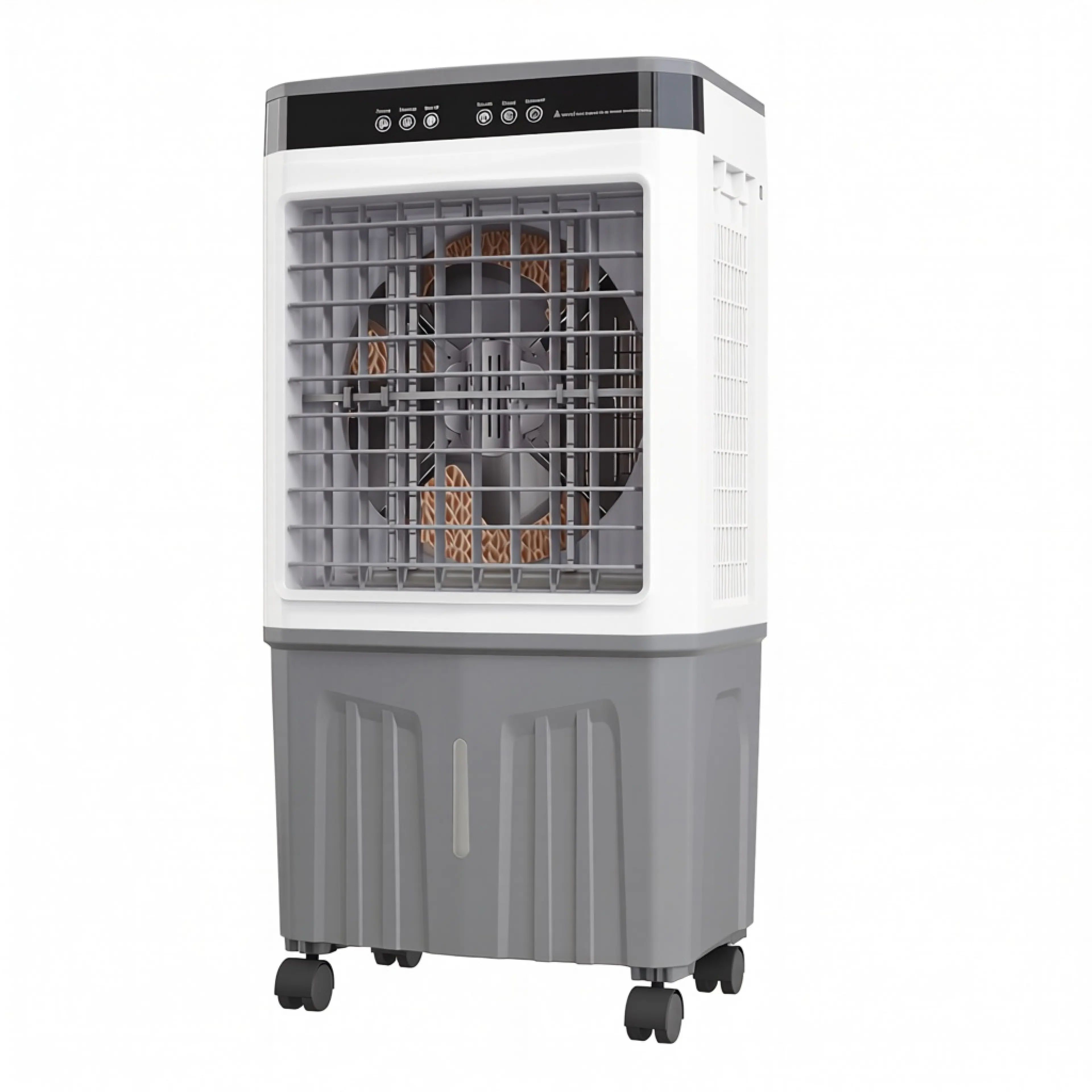 Alt View 10. FUFU & GAGA - 9.5 Gal Evaporative Air Cooler with Remote – Indoor Outdoor Portable Cooling Fan with 4 Ice Packs, 3 Speeds - White & Gray.