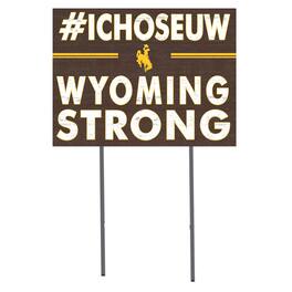 Jardine - Wyoming Cowboys 18'' x 24'' I Chose Lawn Sign - Brown