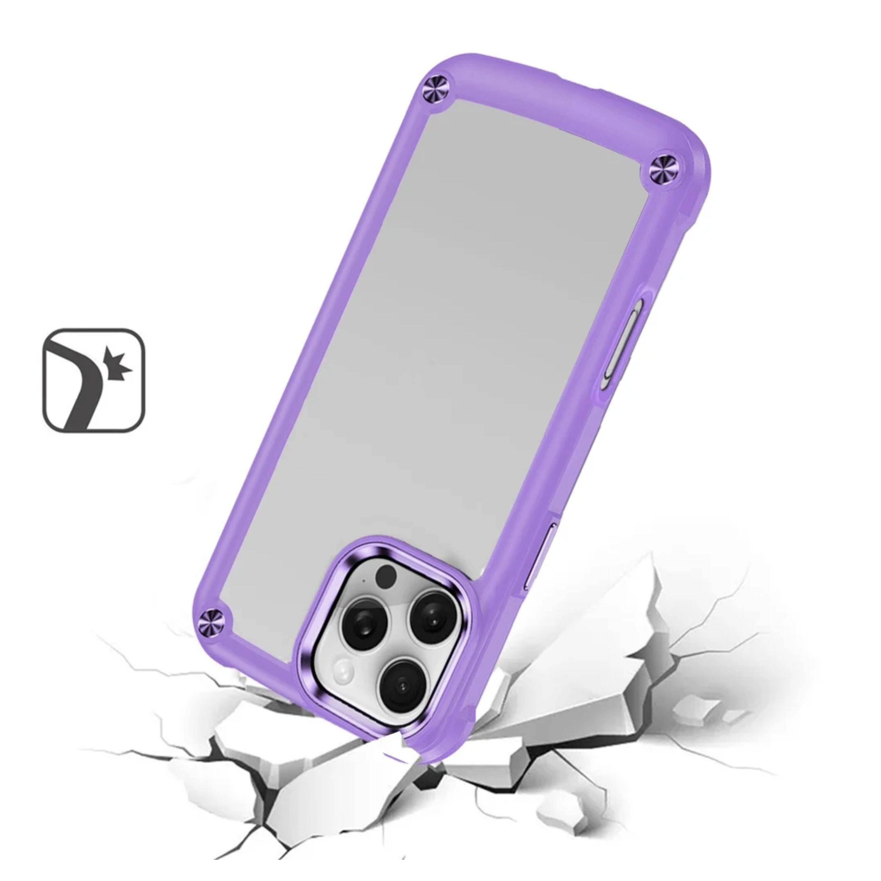 Kitcheniva Raised Camera Lip Metal Buttons Phone Case With Tempered ...