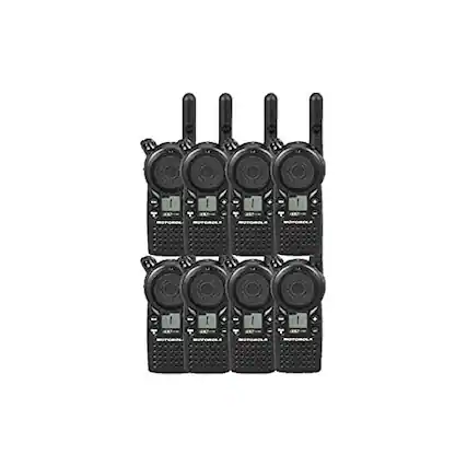 Front. Motorola - 8 Pack of Motorola CLS1110 Two Way Radio Walkie Talkies (UHF) - Black.