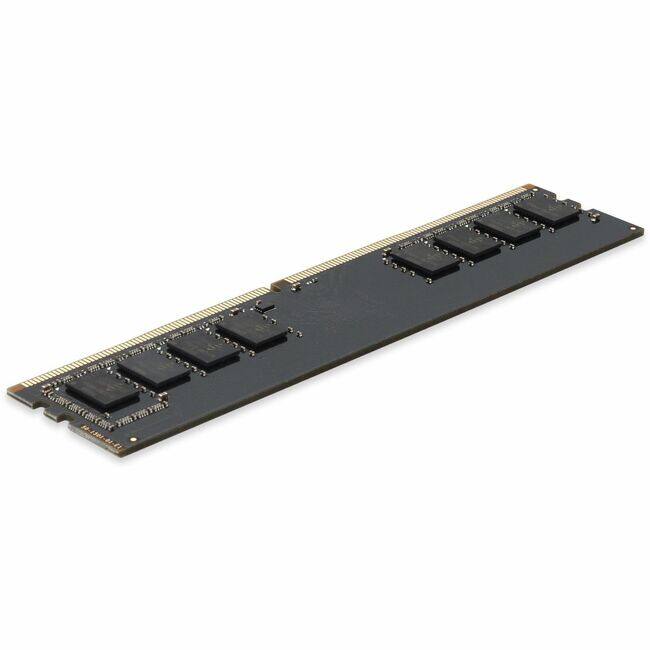 Front. AddOn - AddOn JEDEC Standard 8GB DDR4-3200MHz Unbuffered Single Rank x8 1.2V 288-pin CL17 UDIMM - For Server - 8 GB (1 x 8GB) - Black.