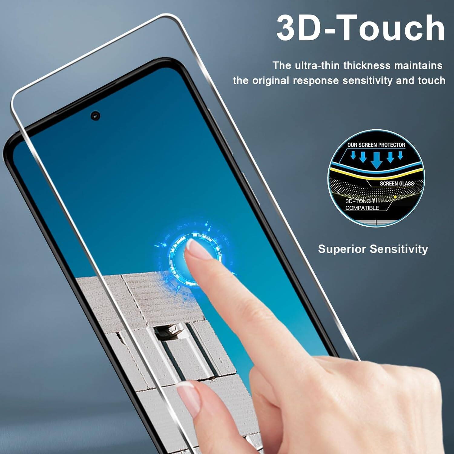 3D-Touch

The ultra-thin thickness maintains the original response sensitivity and touch

OUR SCREEN PROTECTOR
SCREEN GLASS
3D-TOUCH COMPATIBLE

Superior Sensitivity