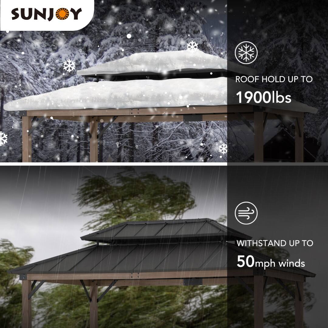 SUNJOY Roof Hold up to 1900lbs withstand up to 50mph winds