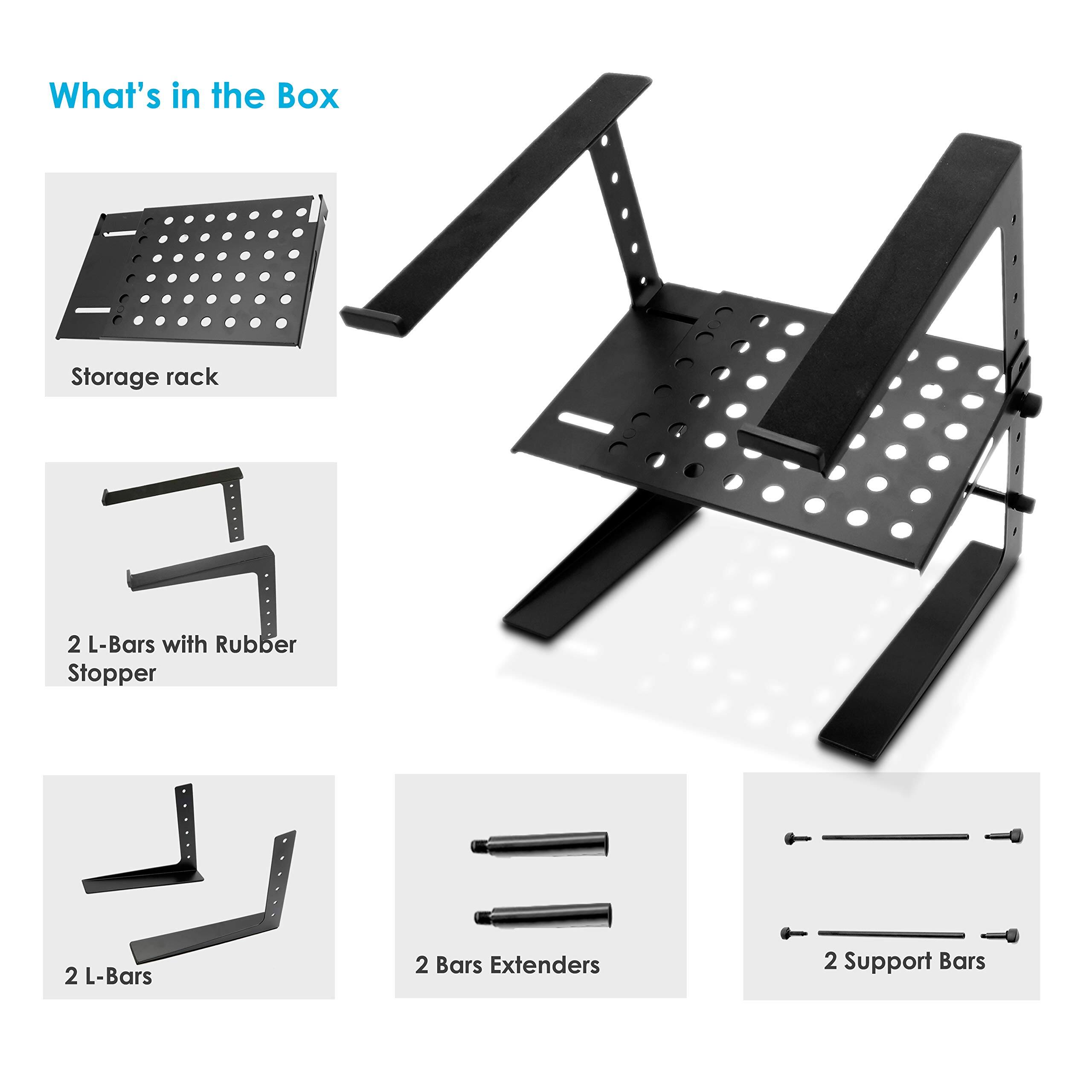 What's in the Box  
- Storage rack  
- 2 L-Bars with Rubber Stopper  
- 2 L-Bars  
- 2 Bars Extenders  
- 2 Support Bars