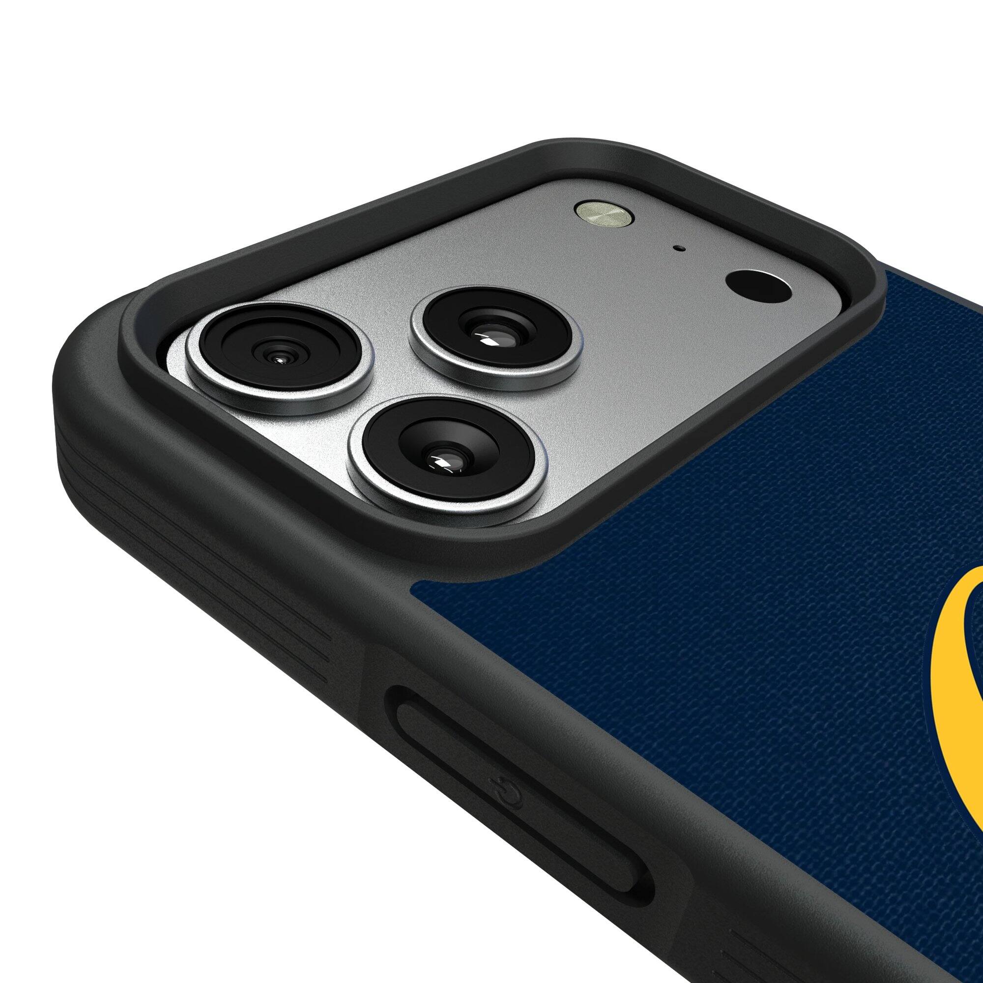 Alt View 2. Keyscaper - Cal Bears Bump Case with 8.2ft Drop Protection - 15 Pro Max - Multicolor.