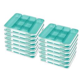 Sterilite - Divided Case Stackable Plastic Small Storage Lidded Container, 12 Pack