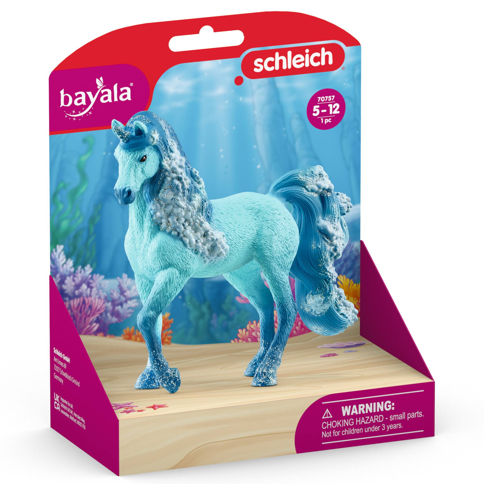 Bayala Schleich e 70757 5-12 1 1pc S T 566 t  Tta TEE  Sema battehfmiet ib miat UK B CA   vom e Sedt  A WARNING: parts. HAZARD small CHOKING under 3 years. Not for children.