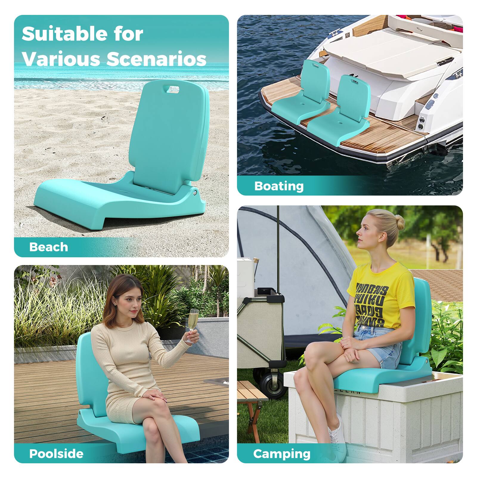 Suitable for Various Scenarios

- Beach
- Boating
- Poolside
- Camping