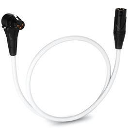 Lyxpro - 1.5 Ft Right Angle XLR Cable, Female to Male, 3 Pin Microphone Cable - White