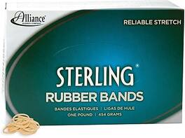 Alliance - Sterling Multi-Purpose #8 Rubber Bands, 7/8" x 1/16", 7100/Box (24085) - Natural Crepe
