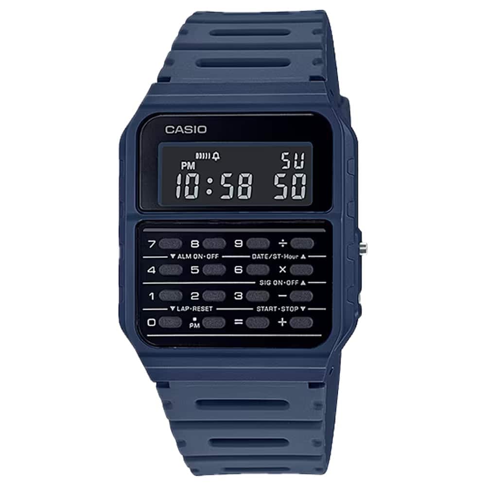 Casio - Men's Vintage Calculator Watch with Blue Band - CA-53WF-2BCF - Navy Blue