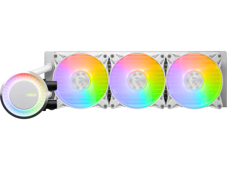 Msi Computer Fans White Rgb MSI MAG CoreLiquid E360 360mm AIO ARGB Cooler Triple 120mm Fans LGA/AM5 ...