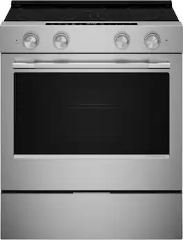 KitchenAid - 5.3 Cu. Ft. Smart Slide-In Electric Range with Two Even-Heat Hyper Elements and Convection Cooking Modes - Stainless Steel