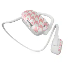 Purity - Air Open Ear Headphones – Air Conduction Wireless Bluetooth Earbuds with Noise Cancelling Mic - Pastel Houndstooth